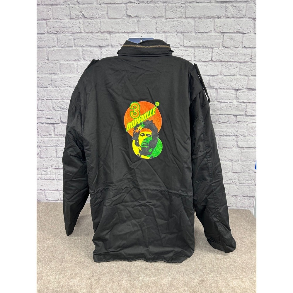 VTG RARE Rothco 6XL Black‎ Field Jacket "Dopeville" Graphic Full Zip NEW - Picture 4 of 10